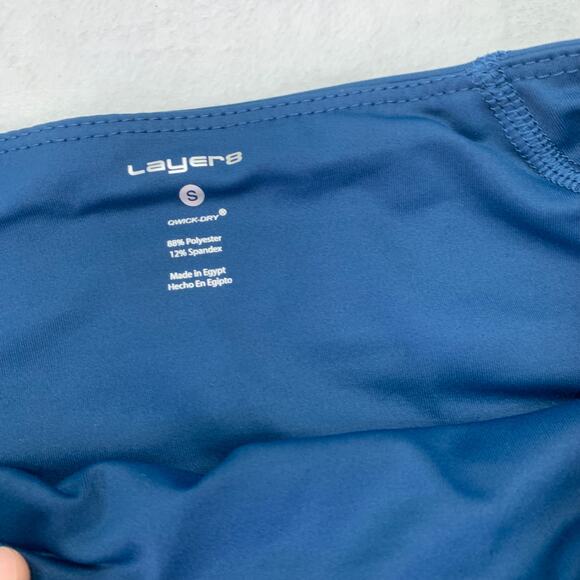 Layers 8 Womens Sz Small Teal Blue Capri Performance Work Out Cropped Leggings - Picture 2 of 4